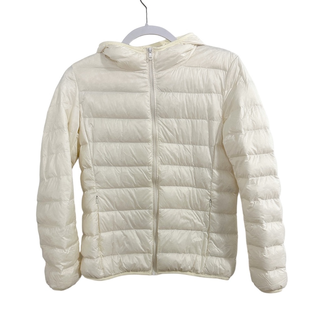 IPolis Rose White Lightweight Women’s Puffer Jacket in a Size Large